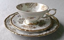 Unger & Schilde Sammeltasse Porzellan Gold Blumendekor vintage alt Verziert