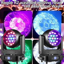 2 pack LED Moving Zoom Wash Light 19 25W RGBW LED Beam Moving Head Stage Light