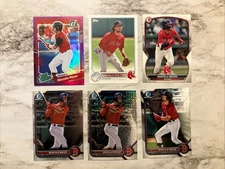 MARCELO MAYER 6 Card Lot | 2023 Donruss Purple,2022 Bowman Mojo, Pro Debut