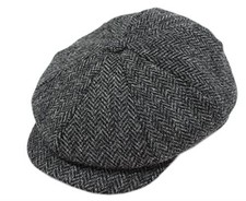 Peaky Blinders Hat Newsboy Style Cap Made in Ireland Fuller Fit Wool Tweed L