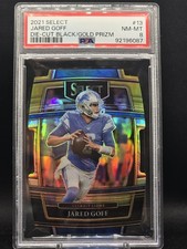 2021 Panini Select - Concourse Jared Goff #13 Black & Gold Prizm Die-Cut