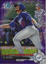 2017 Bowman Chrome Prospects Purple Shimmer Refractors #BCP208 DJ Peters - BB