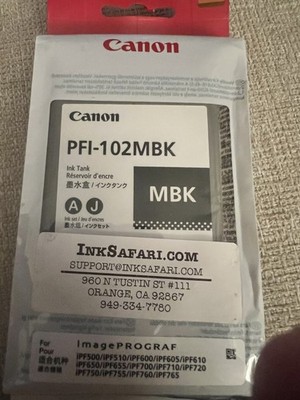 Genuine OEM Canon PFI-102MBK Matte Black Ink Free Shipping