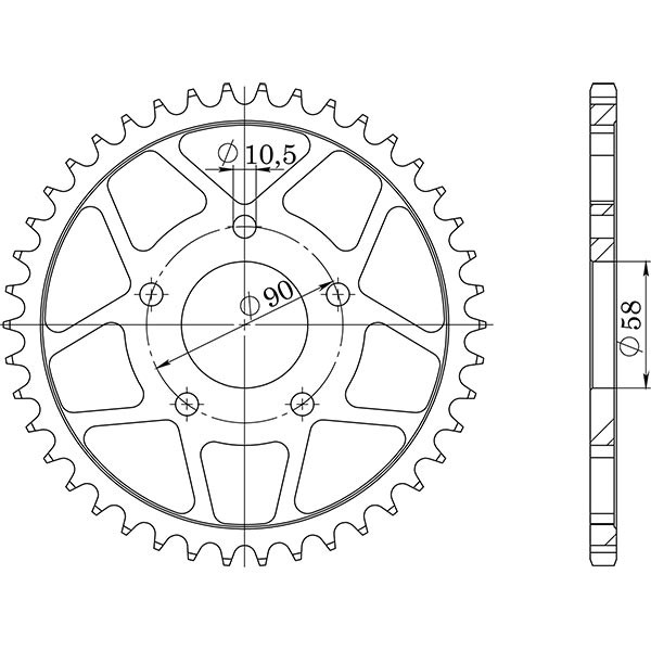 Zahnrad Stahl P520 - Z36 (DIS.10215) Honda 125 NSR F 88/89-image