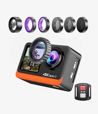 4K Sport Go Pro 170° Action Kamera Ultra HD 24MP WiFi Wasserdicht Fernbedienung
