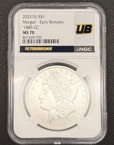2023 Fiji Morgan Silver Dollar "1885 CC" MS70 UltraBreaks Early SHIPS FREE