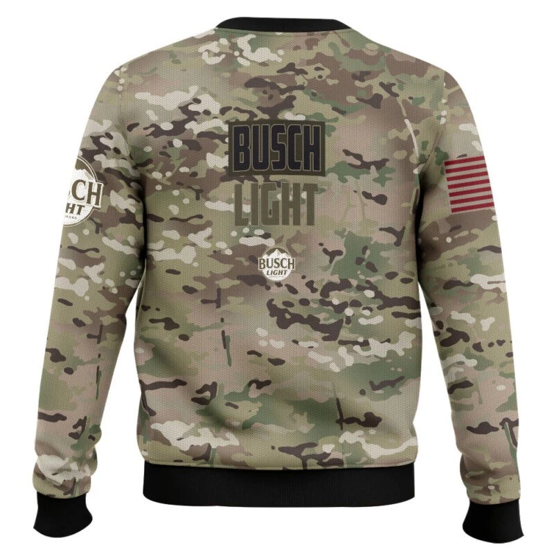 Light Beer Camo Ugly Christmas Sweater