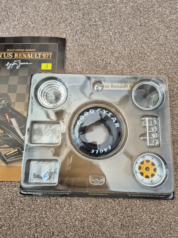 1/8 DEAGOSTINI Costruire Il 1985 Lotus Renault 97T Ayrton Senna F1 Auto Tema #3 - Immagine 2 di 3