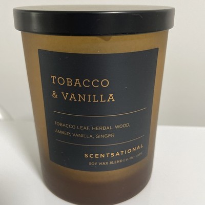 Scentsational Tobacco & Vanilla Soy Wax Blend Candle, 11 Oz