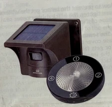 Solar 1/2 Mile Long Range Solar Wireless Driveway Alarm - Black