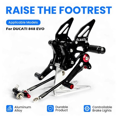 Adjustable FootRset rearset For DUCATI 848 1098/S/R 1198/S/R Racing Front pedal
