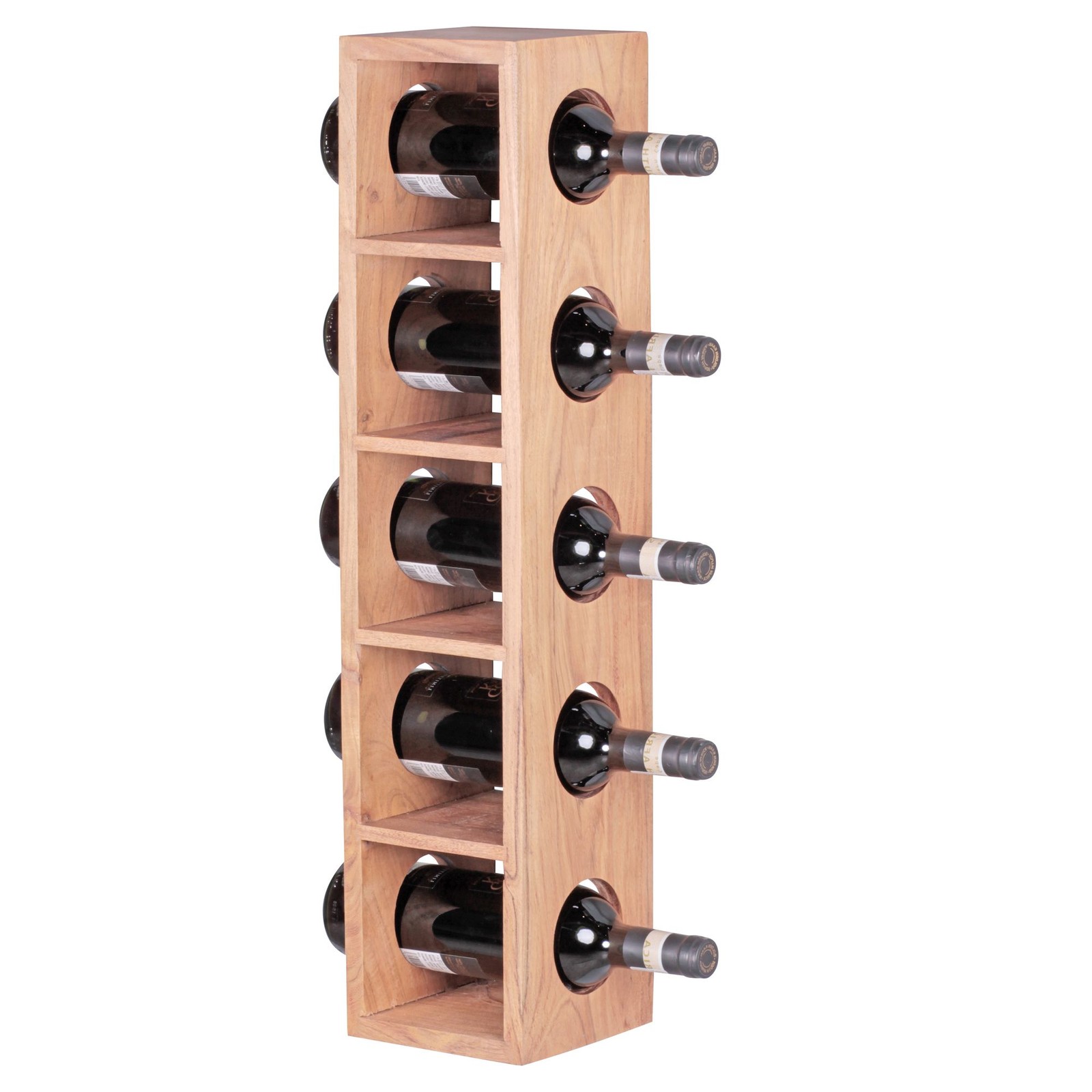 FineBuy Casier à vin Bois Massif Porte-bouteilles de vin Range