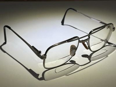Vintage Capri Eyeglass Frames SP1 Aviator Style Pilot Silver Tone With Bar VTG