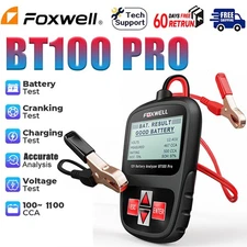 Foxwell BT100 Pro 12V Car Battery Tester Charging Test Cranking Analyzer Tool