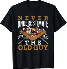 Retro Pool Legend Never Underestimate the Old Guy Gra Unisex T-Shirt