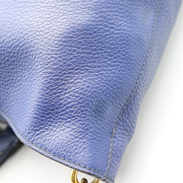 Prada Vitello Daino Blue Leather Tote Bag 2-Way thumbnail 6