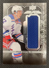 2017-18 UPPER DECK BLACK FILIP CHYTIL ROOKIE TRADEMARKS RELICS #ed 22/299
