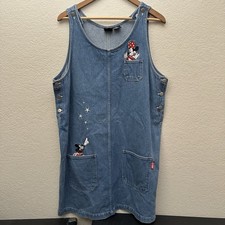 Disney Mickey Unlimited Jerry Leigh Denim Jumper Dress XL Minnie Mouse Vintage