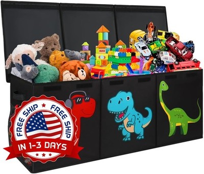 Caja Juguetes Grande Con Tapa Y Divisor 40''x16''x16'' Plegable, Extra Grande NUEVO
