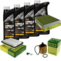 Mann Inspektionspaket 4L Mannol Longlife 5W-30 FüR Toyota Auris 1.3 Corolla