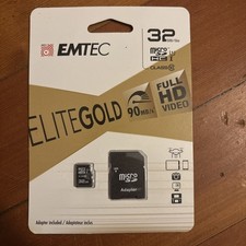 Emtec 32 GB microSDHC Class 10 EliteGold 85 MB/s Full HD Video - NEW