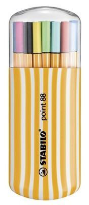 Fineliner - STABILO point 88 - Zebrui Case - 20 pcs - Assorted Colours Pack of 2