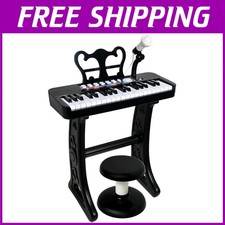 Electronic Piano Keyboard Toy with Stool - Musical Gift