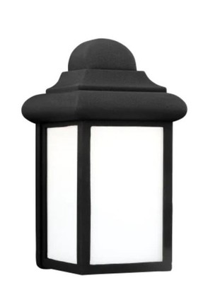 Generation Lighting Mullberry Hill 1-Light Black Outdoor 8.75 in. Wall...