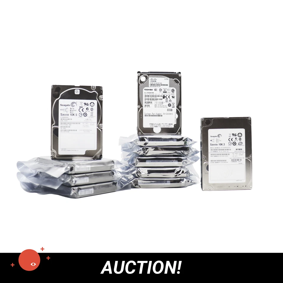 11x SEAGATE/TOSHIBA 300GB SAS 6/12GB/S 2,5" HDD VARIOUS BATCH