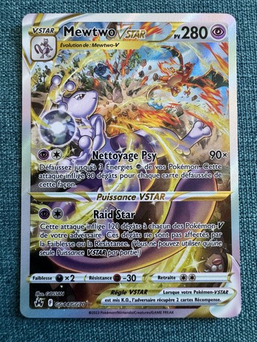 Carte Pokemon Mewtwo VStar EB12.5 Zenith Supreme FR GG44/GG70