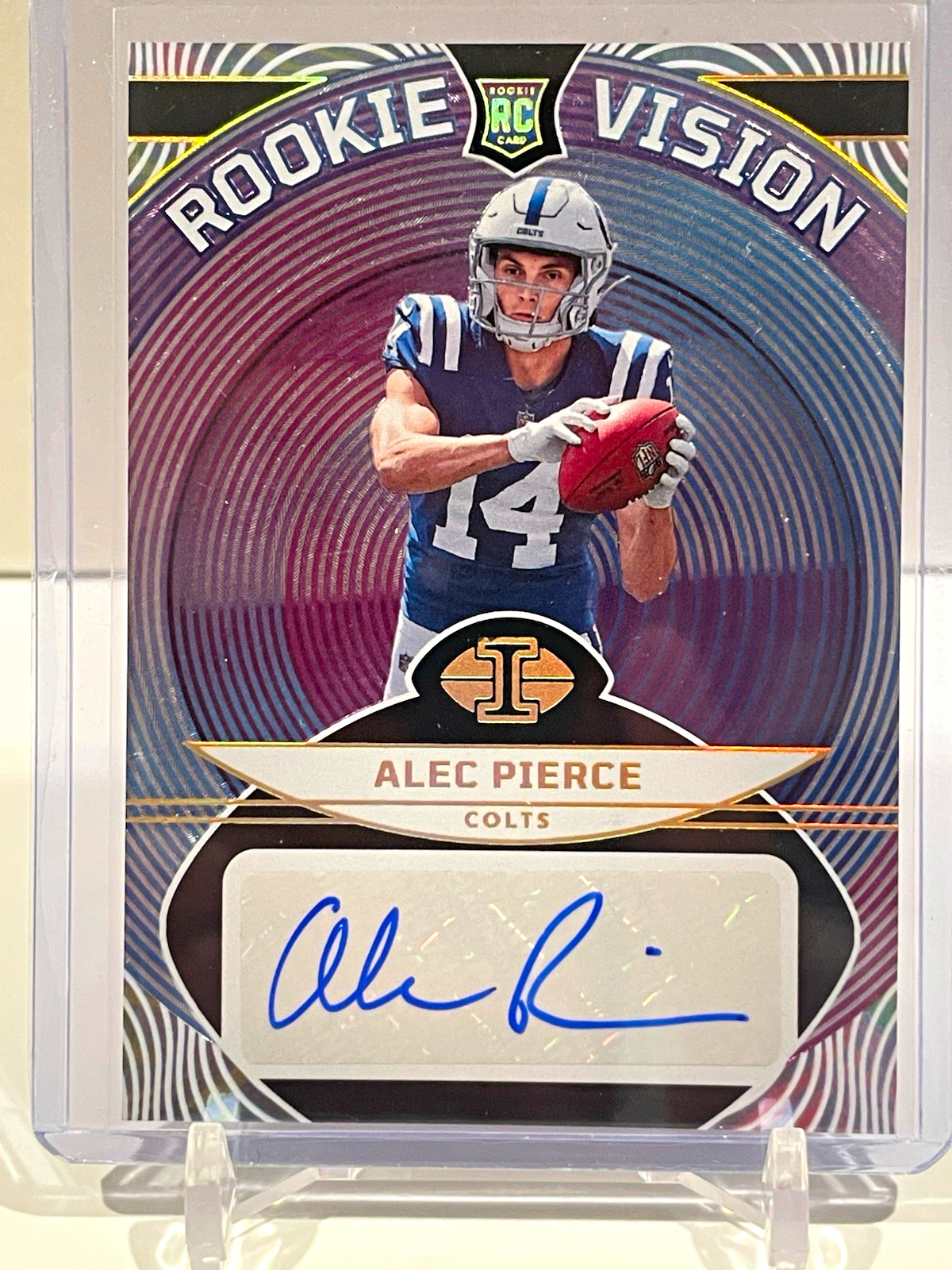 Alec Pierce Panini Illusions Rookie Vision Signatures #RVSAP Black