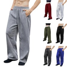 Mens Wide Leg Baggy Casual Sweatpants streetwear Activewear