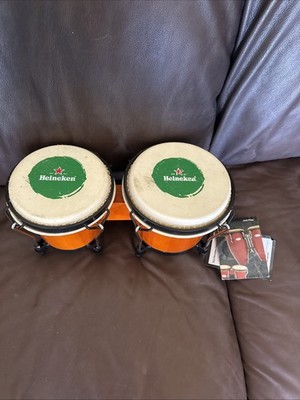 HEINEKEN BONGOS LATIN PERCUSSION NWT SYNERGY TOCA