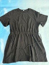Old Navy Black Drawstring Short Sleeve Shirt Dress Women’s XL Petite