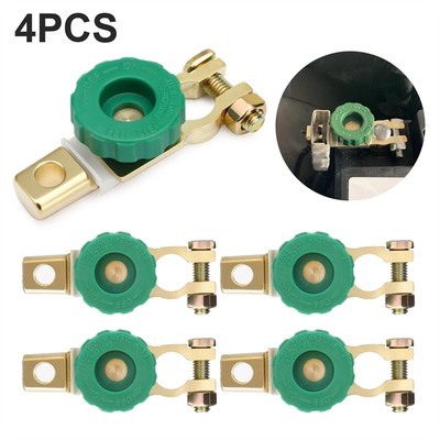 4Pcs Battery Disconnect Cut Off Isolator Switch 6V-24V Top Post Terminal For Car