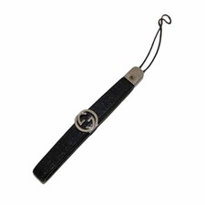 Gucci Double G Mobile Strap Leather Black 115279