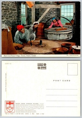 Black Creek Pioneer Village Toronto Mill Stone Grinding John Hinde Postcard