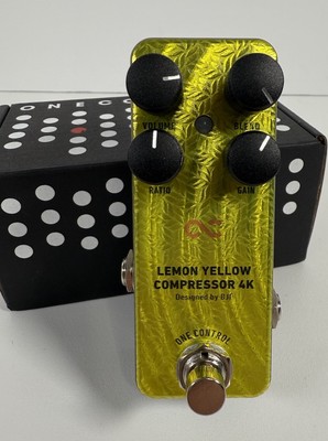 One Control Lemon Yellow Compressor 4K Guitar Effects Pedal Made in Japan