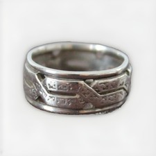 Vintage 925 Sterling Silver Textured Braided Band Ring Size 5.5