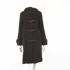 Le Coeur Blanc Le.coeur Duffle Coat Melton Wool Double Zip Hood M 38 Brown Used