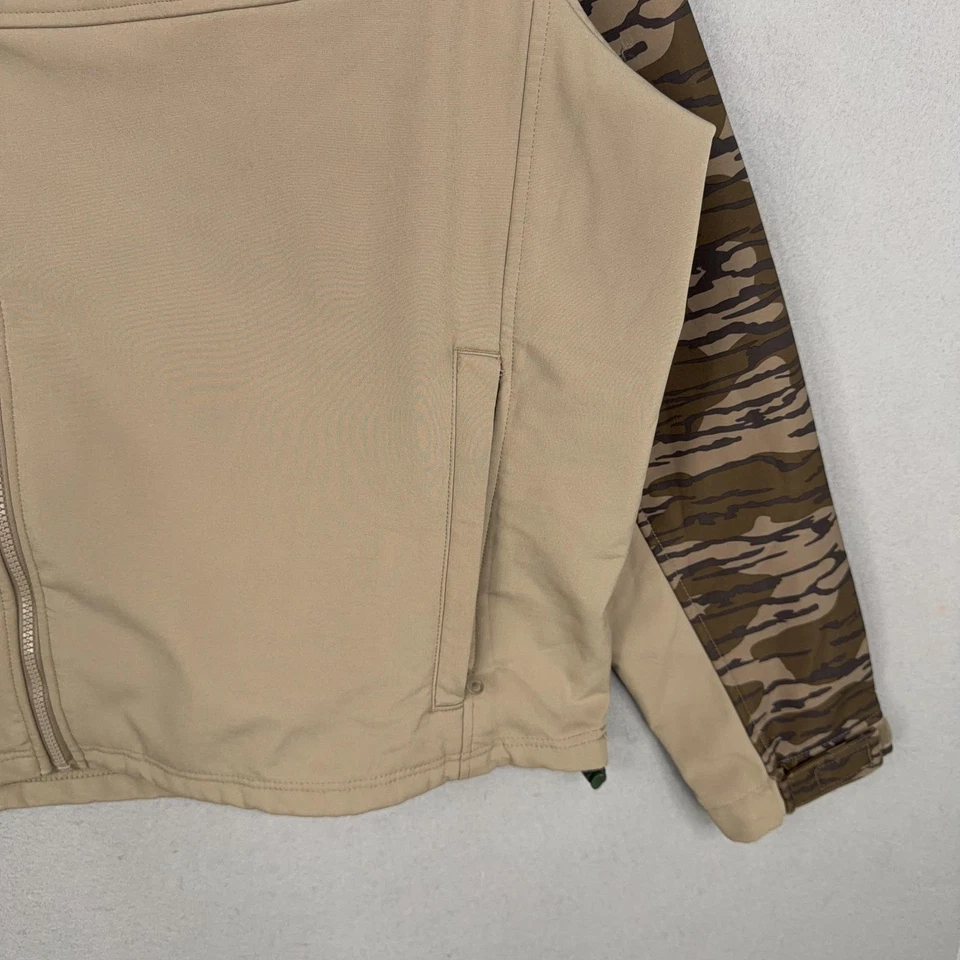 Chaqueta Mossy Oak Para Hombres 2XL Beige Mangas Camufladas Cremallera Completa Forrada de Vellón Caza Foto 4 de 4