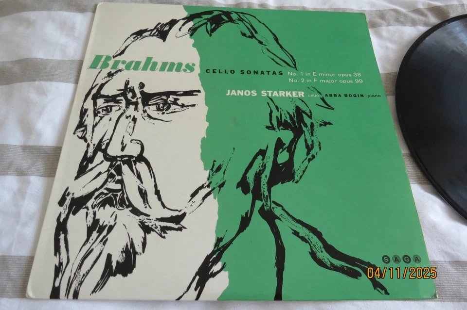 XID 5164 JANOS STARKER Brahms Cello Sonata No.1 & 2 Abba Bogin LP MINT VINYL - Image 2 of 4