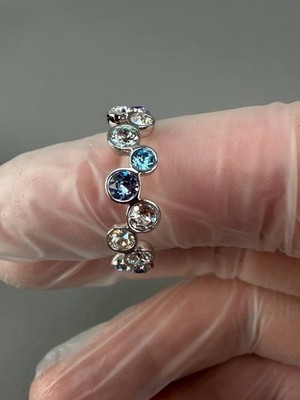 Swarovski Womens Jewelry Fidelity Blue Ring 58 1106366 Size 8