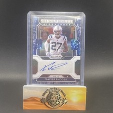 2021 Panini Prizm Xavier Rhodes Sensational Signatures Auto Navy Camo #d 10/15