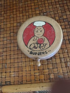 Vintage Wood Hamburger Press