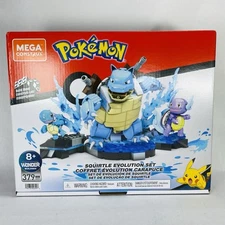 New! MEGA Construx Pokémon Squirtle Evolution Wartortle Blastoise Set HDH93