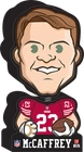Christian McCaffrey San Francisco 49ers Mover And Shaker Wooden Bobblehead NFL
