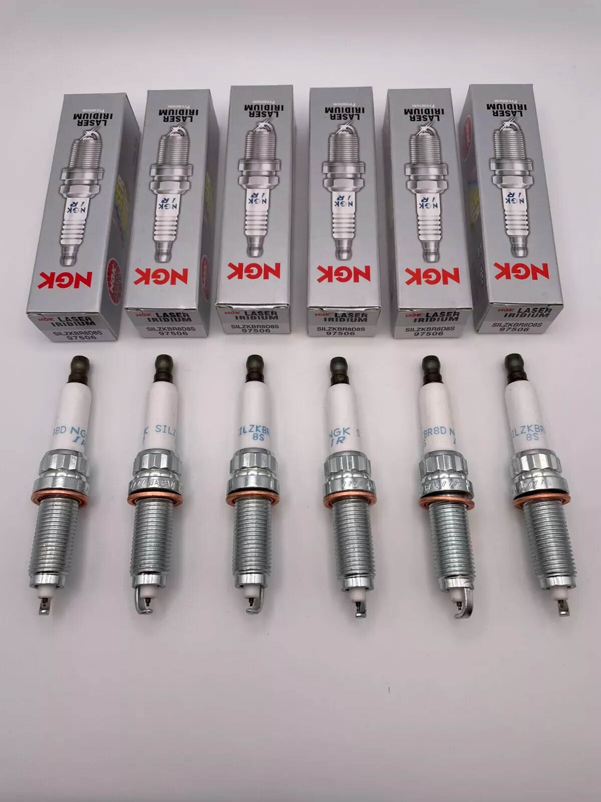 6PCS Laser Iridium Spark Plugs For NGK BMW 12120039664 97506 SILZKBR8D8S NEW