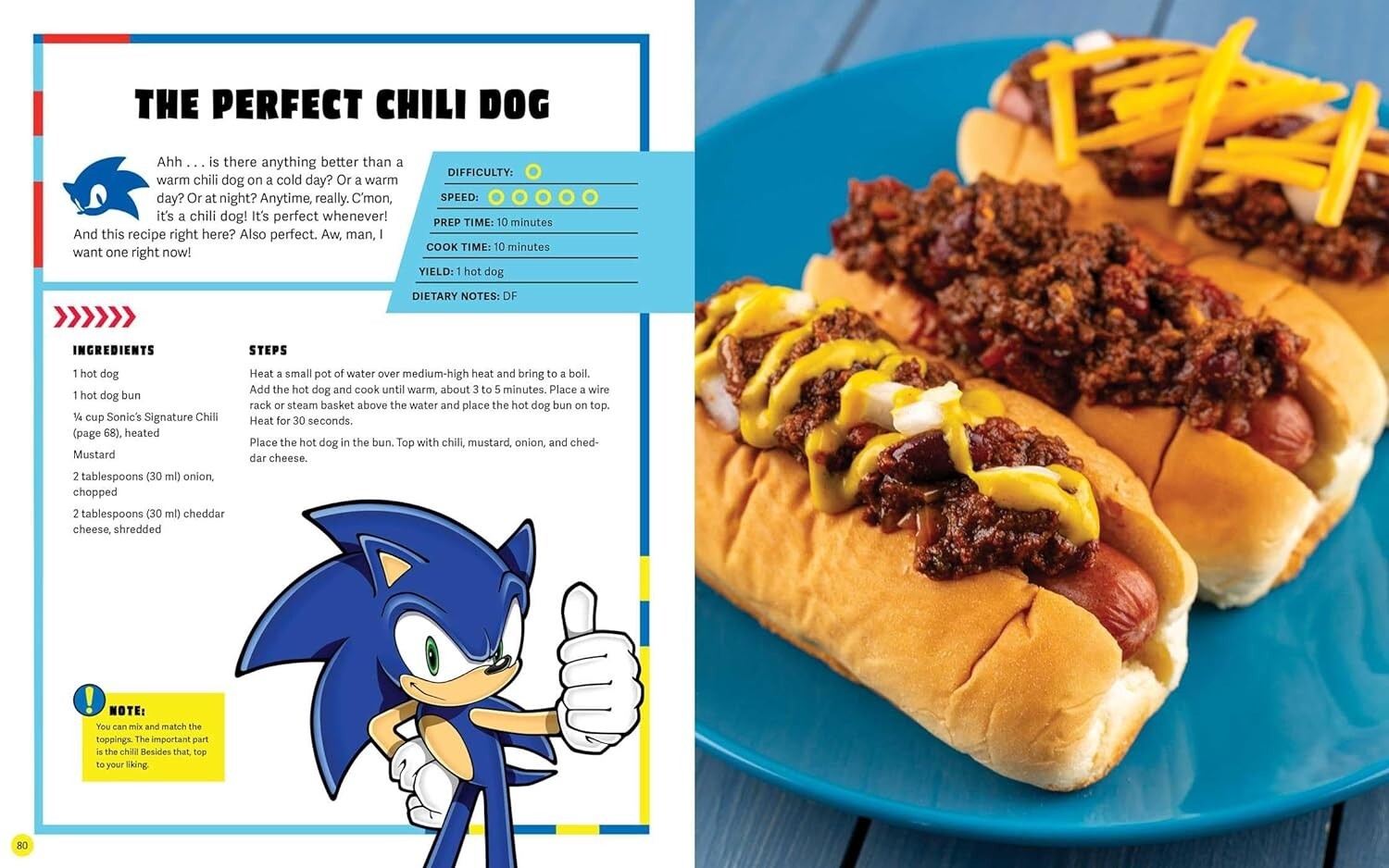 Sonic the Hedgehog Official Hardcover Cookbook Art Food Guide Mania