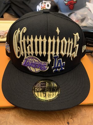 LA Lakers La Dodgers 2020 Co-Champions New Era 59FIFTY Fitted